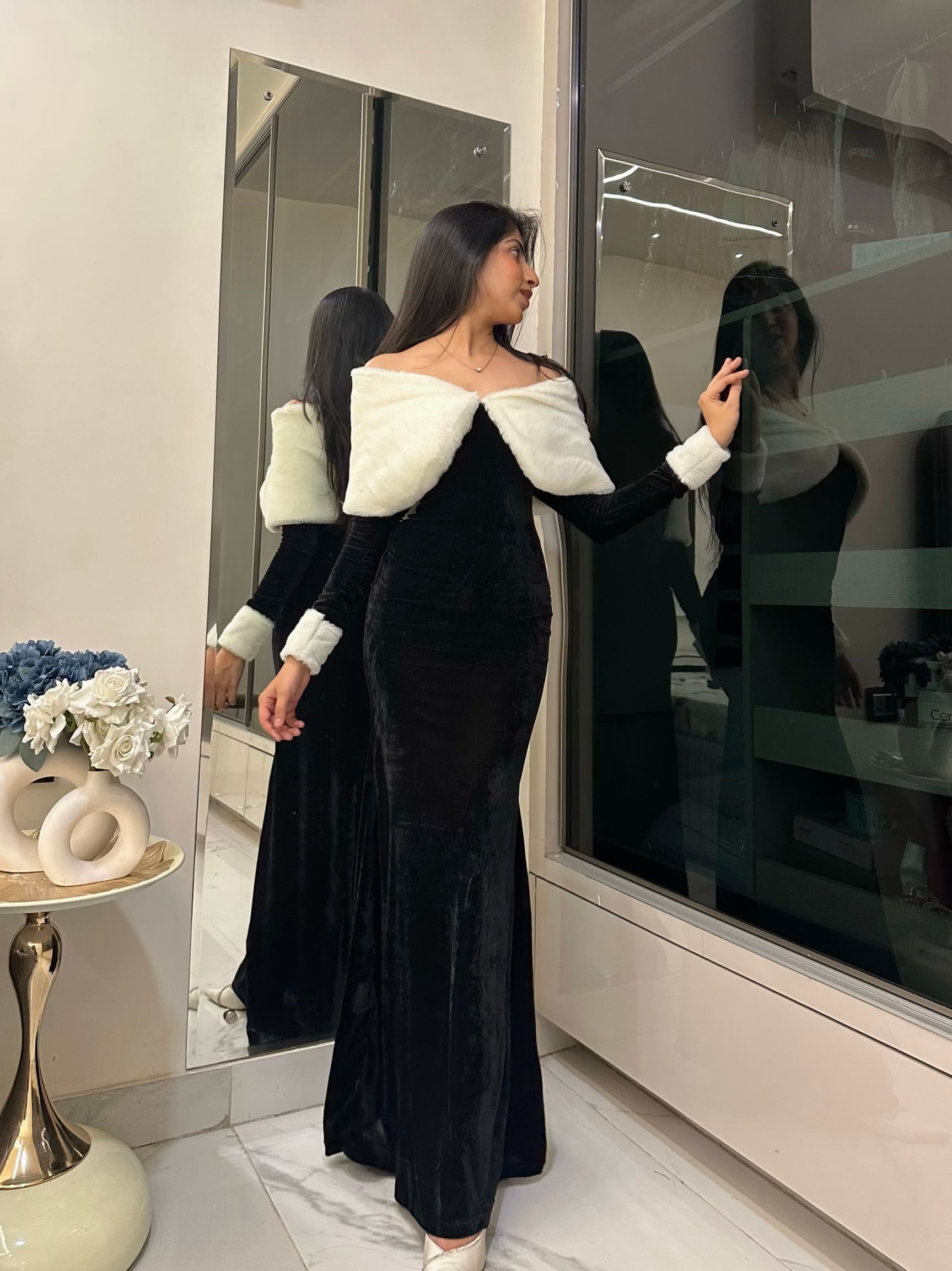 Frosty Fur Dress