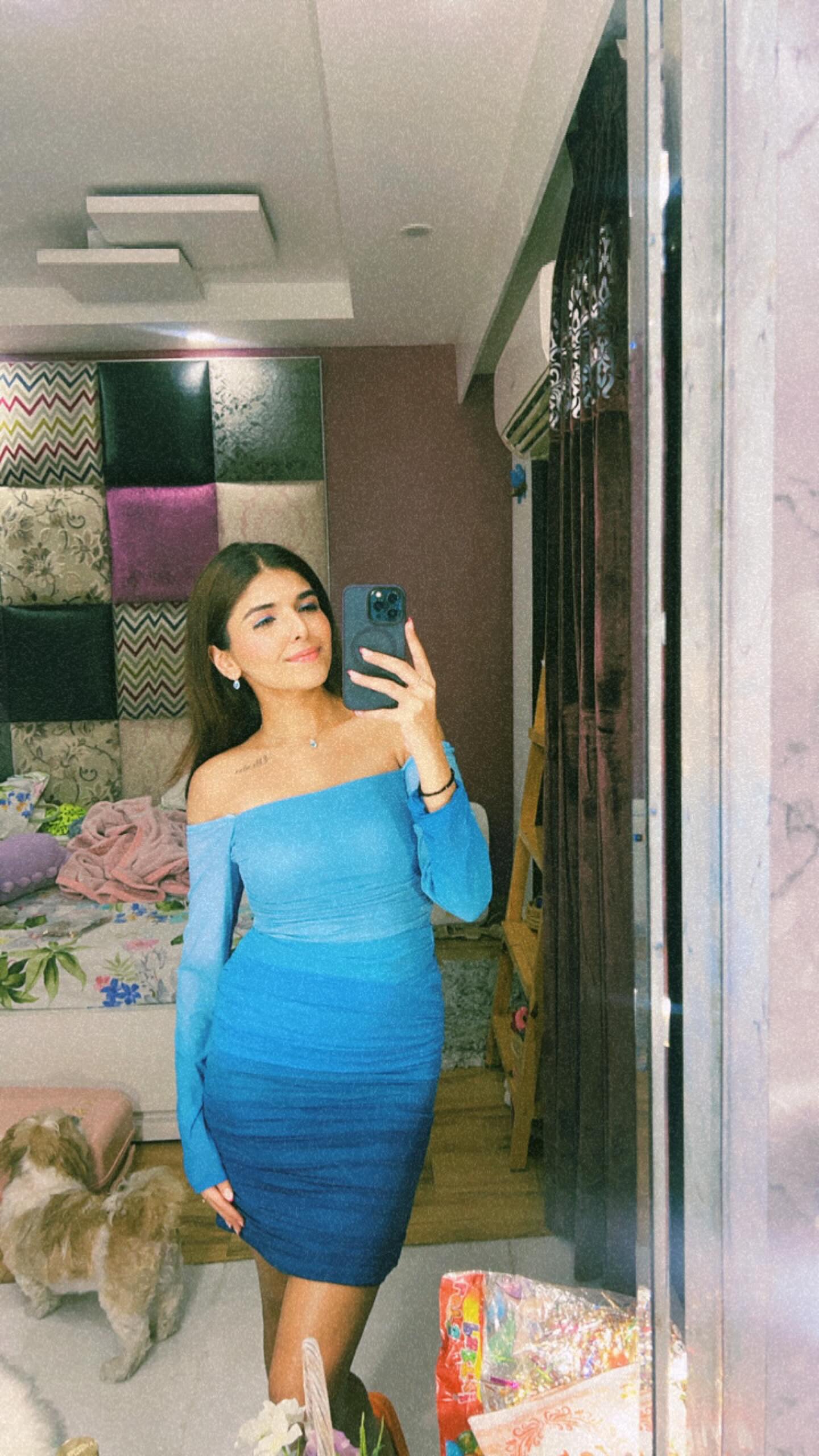 Ombre full sleeves dress
