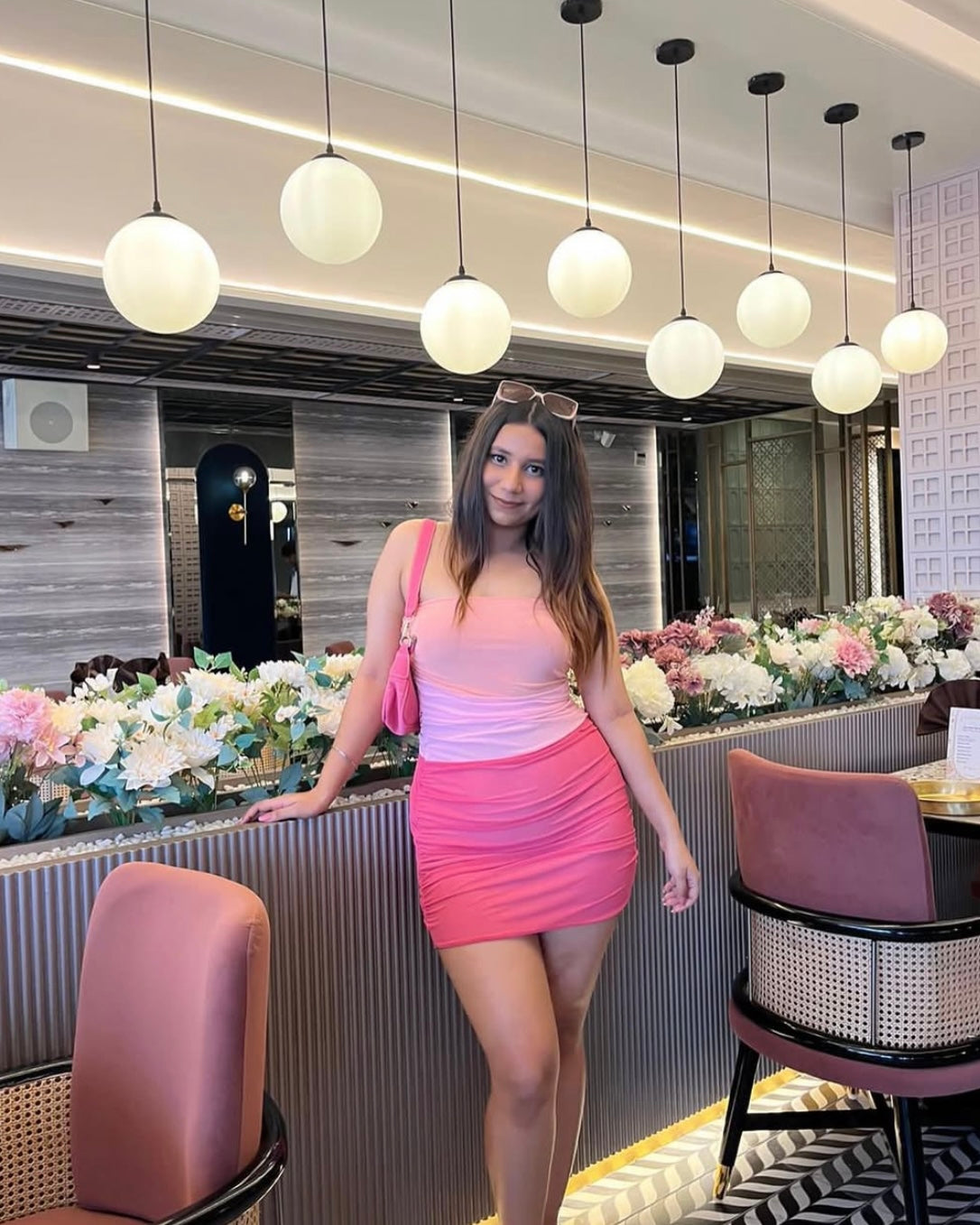 Pink Block Dress