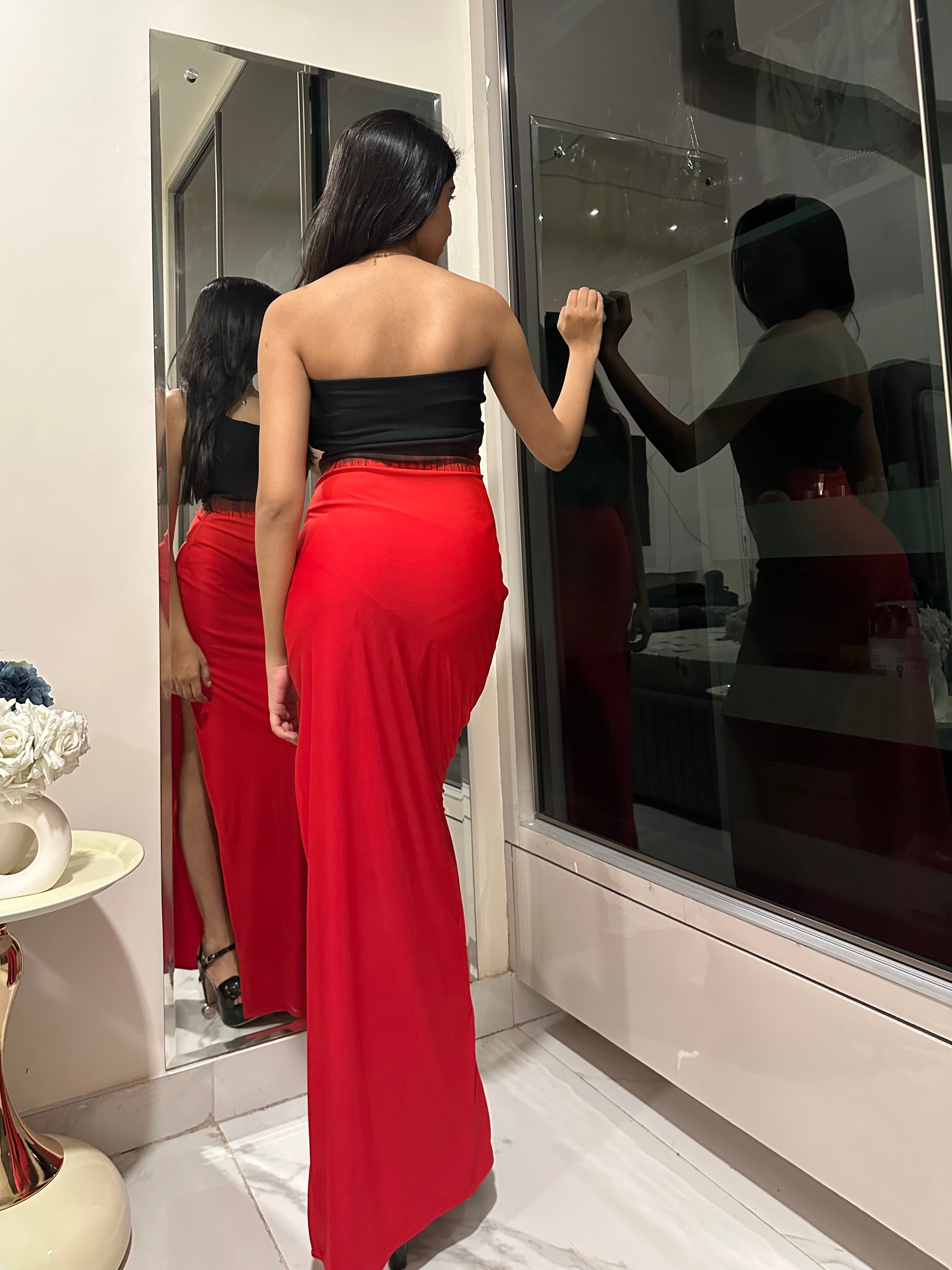 Black & Red Ombre Dress