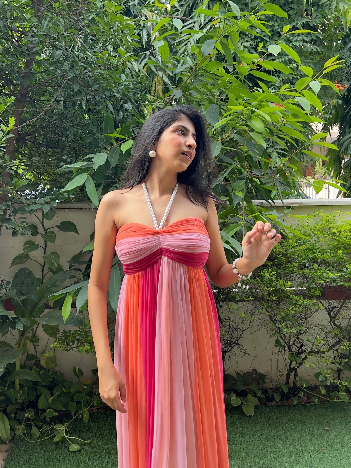 Petals: colourful maxi dress