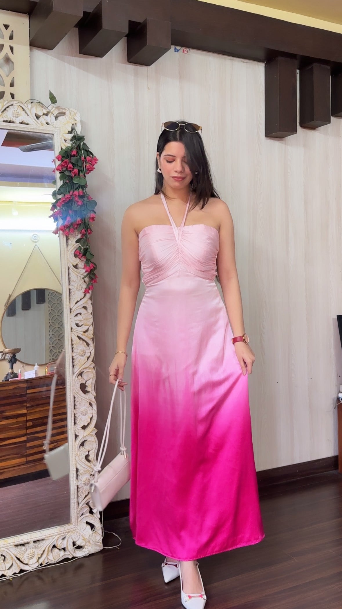 Satin Ombré Dress