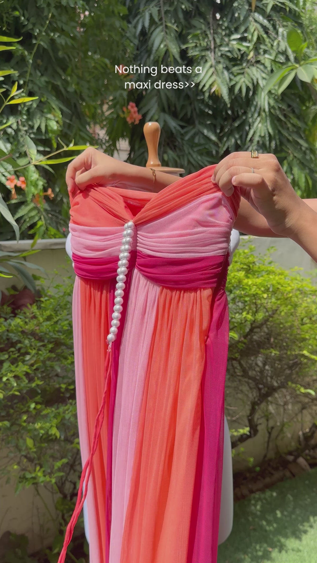 Load video: Petals: colourful maxi dress